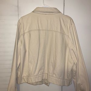 Brand new never worn ivory jean jacket.